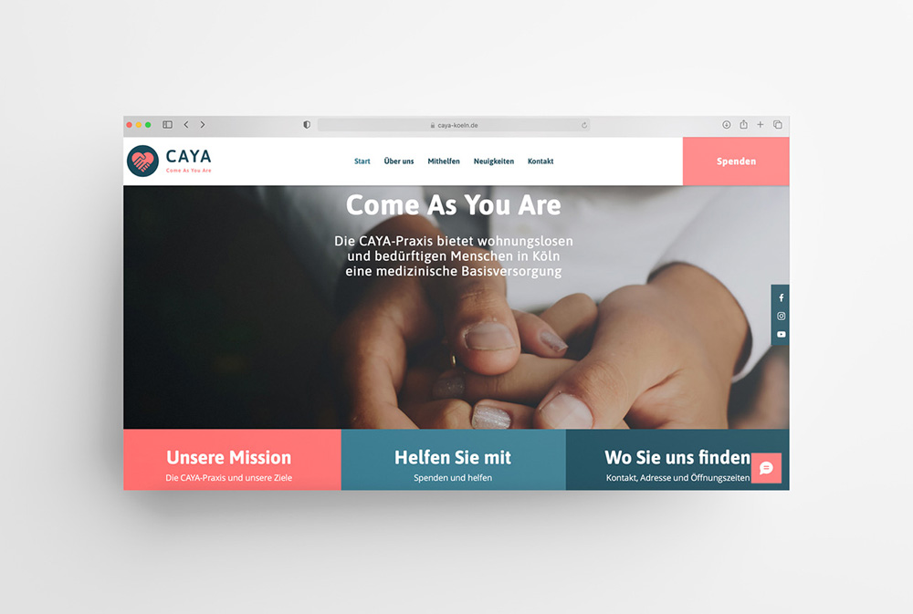 Webdesign für CAYA